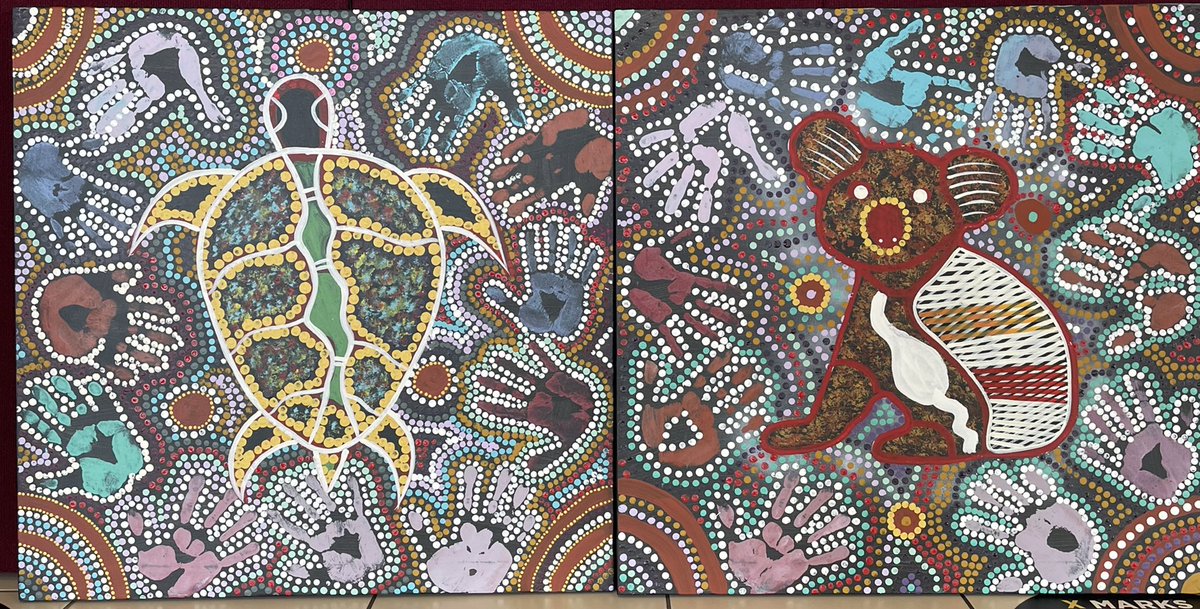 ADC_Australia's tweet image. Fantastic to host Greg Joseph again for the presentation of our #NAIDOC2021 hands on canvasses. Can’t wait to see them on display around the Campus | #MakePMEFunAgain | #ADCArt2021