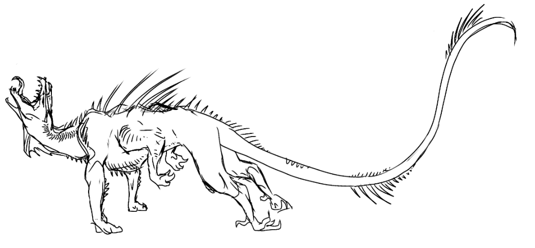 sniperscales's tweet photo. #sketch #dragon #creature #pain #teeth #spikes #reptillian #reptile #ibispaintx #ibispaint #rawr #drawing #draw #tail #digital #digitalart #digitalartist #creepy #oc #originalcharacter #originalart #claws #agile #tri #threelegged #workinprogress #wip https://t.co/BJJEiHnsR9