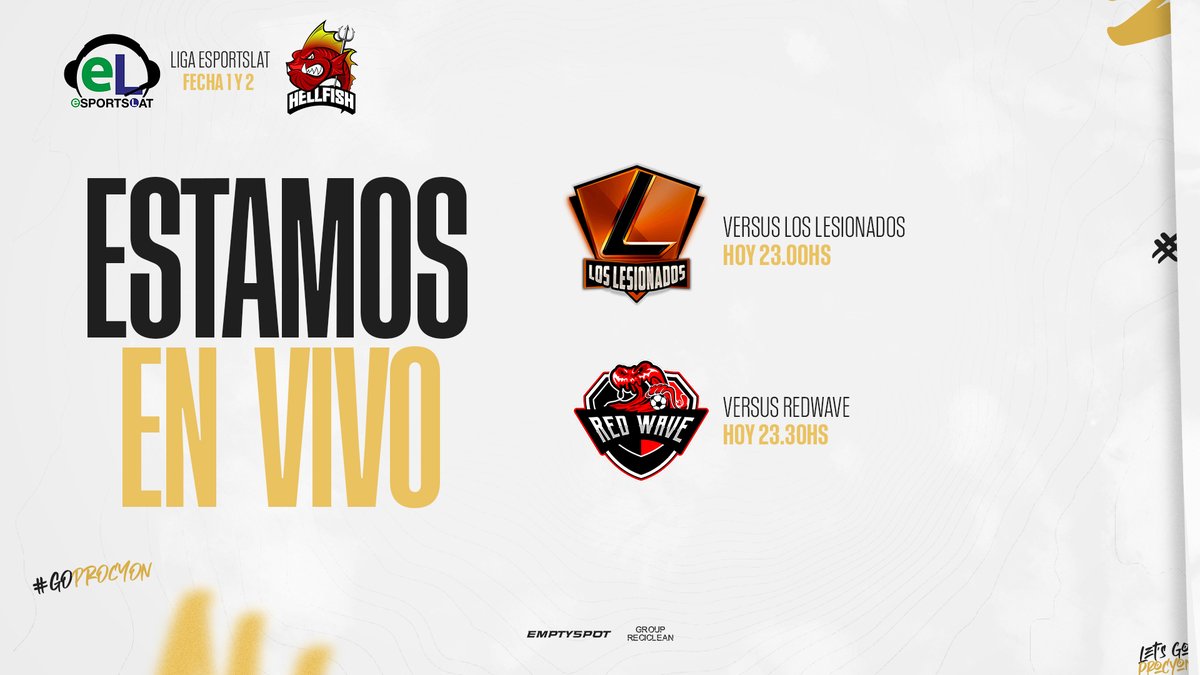 procyonteam's tweet photo. #FIFA💻l COMIENZA LA LIGA!

Nuestro equipo HellFish va estar disputando los primeros partidos de la Liga EsportsLAT, veni a apoyarlos a nuestra transmisión🙌 

 ¡NO TE LO PODES PERDER!
📺https://t.co/R3A6q4C0yv

#GoHellfish #GoProcyon🦝 https://t.co/lZw7CsM1ZY