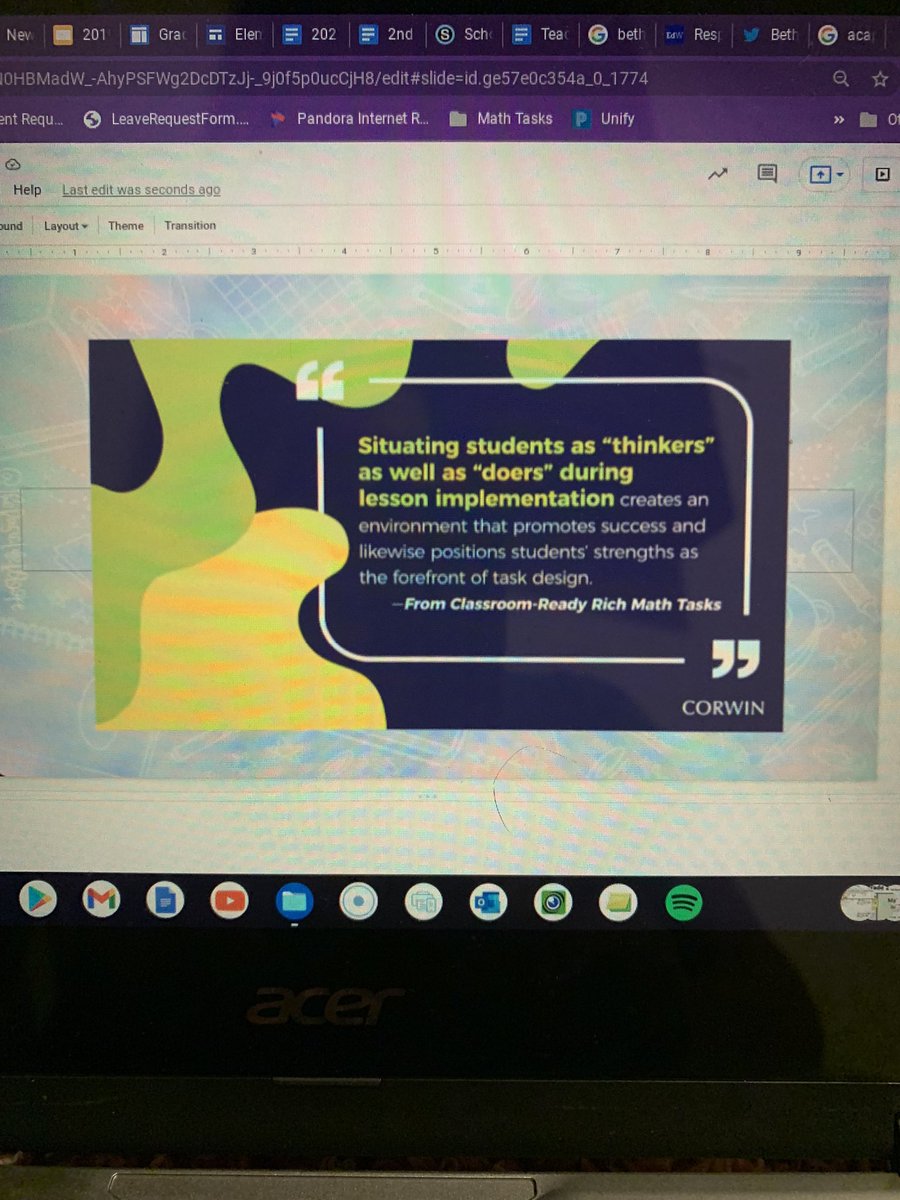 mstoriknight's tweet photo. Teaching 2nd grade new hires all about the math curriculum… of course I’m going to quote none other than the best of the best @bkobett 🙂 https://t.co/LDglzHykIG