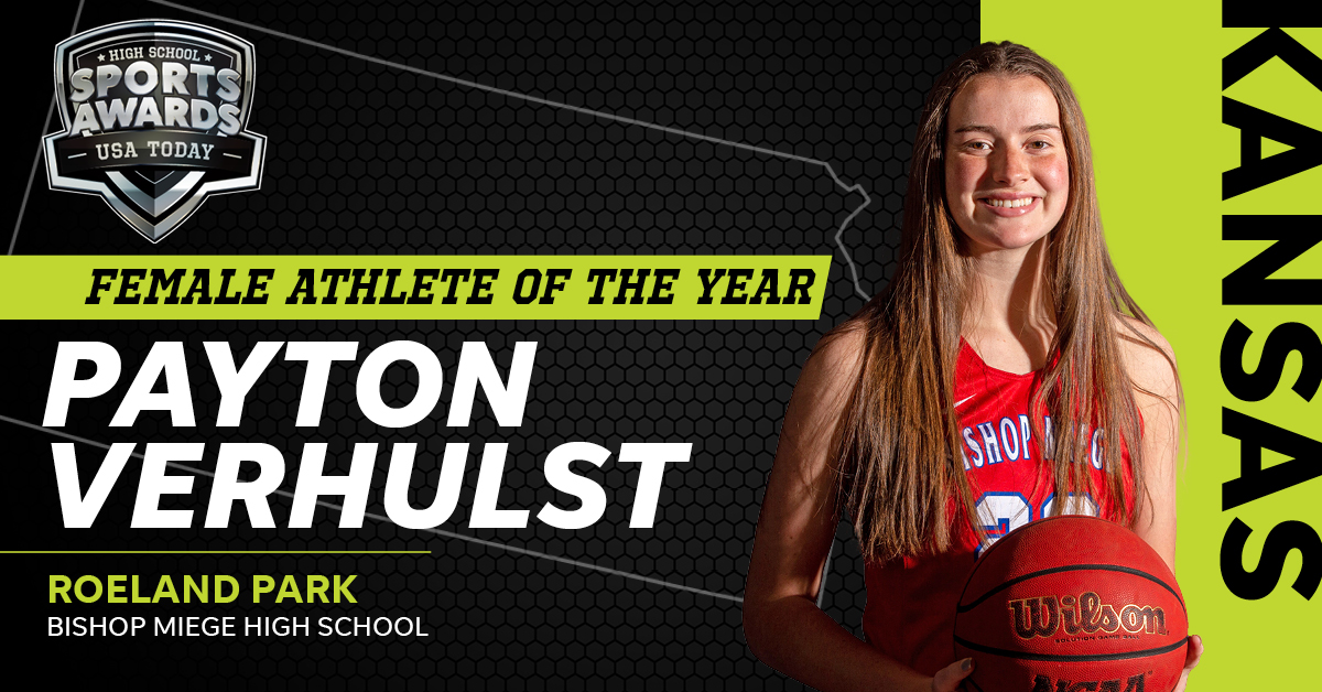 🗣️ Female Athlete of the Year is Payton Verhulst! The top-10 recruit averaged 20 points &amp; 8 rebounds/game. All-American @Payton_Verhulst was a 3-time All-State selection, USA Basketball U16 National team Captain &amp; named the 2019 FIBA AmericaCup Championship MVP. 🔥 #USATODAYHSSA