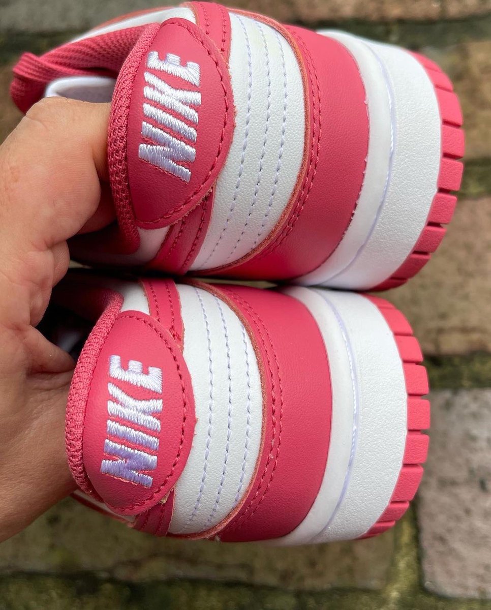 Ovrnundr's tweet photo. First look at the upcoming Nike Dunk Low “Pink” releasing later this year 👀 

Photo: @teddyssole https://t.co/GP0th60Nhs