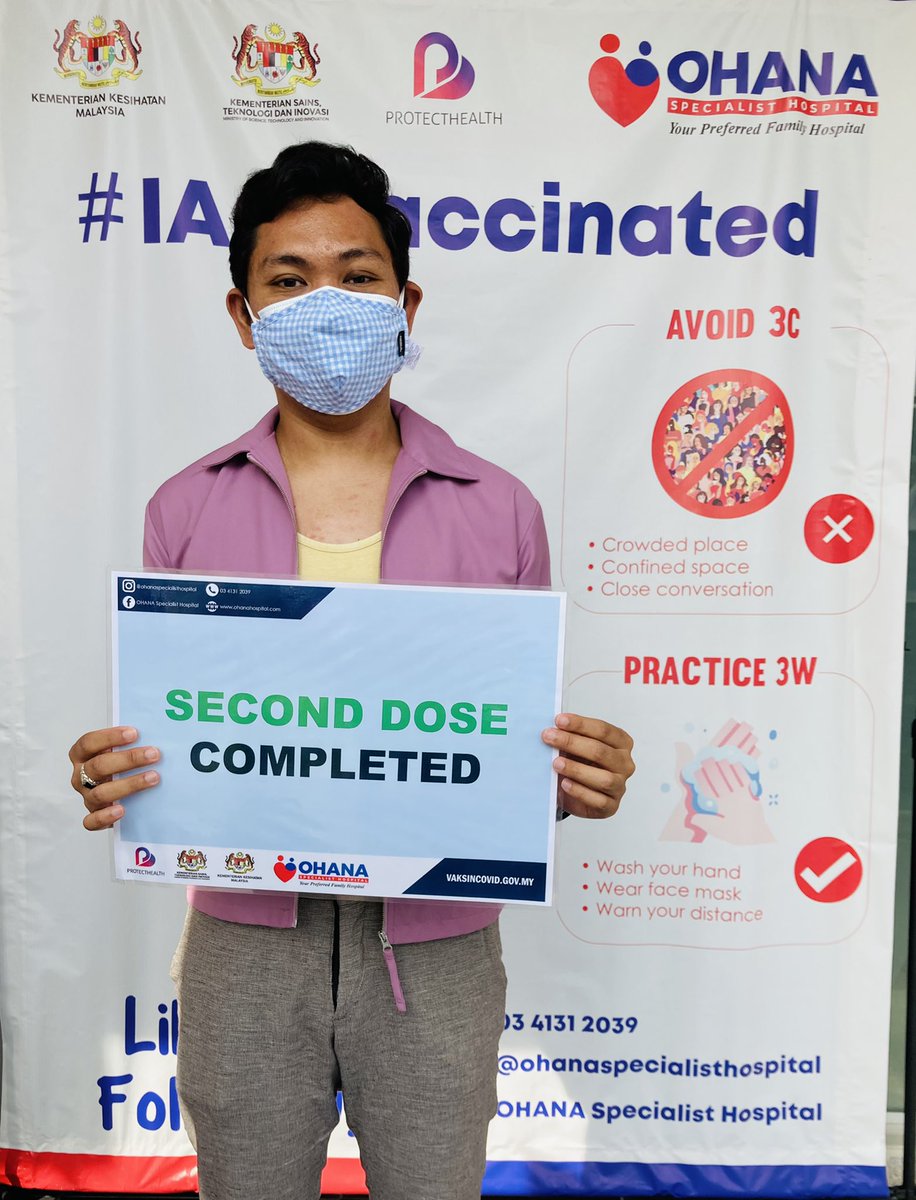 faizzahadi's tweet photo. #IAmVaccinated #SecondDoseCompleted
#kitamestimenang https://t.co/2mg97gnlfn