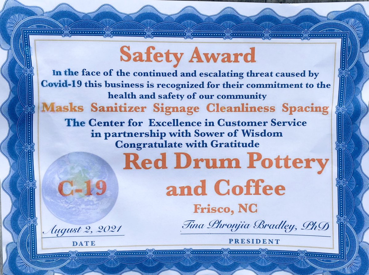 Our business won an award for safety with Covid. We are proud of the recognition and proud to take care of our precious employees their children and our customers. We stepped up. #COVIDSafeZones