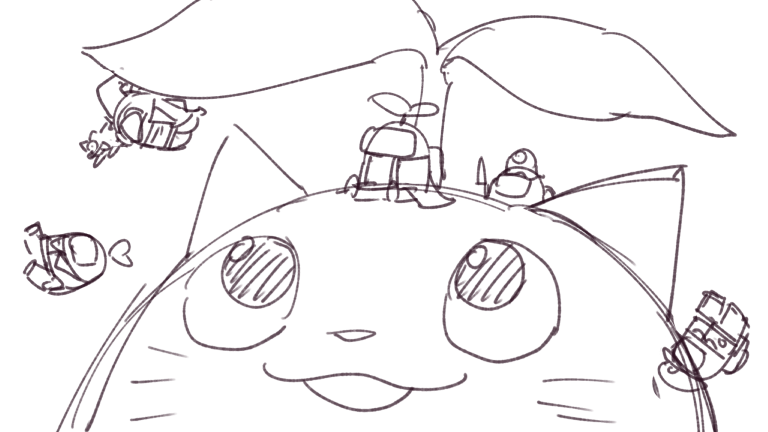 実は下描きはAmongUsでしたww 