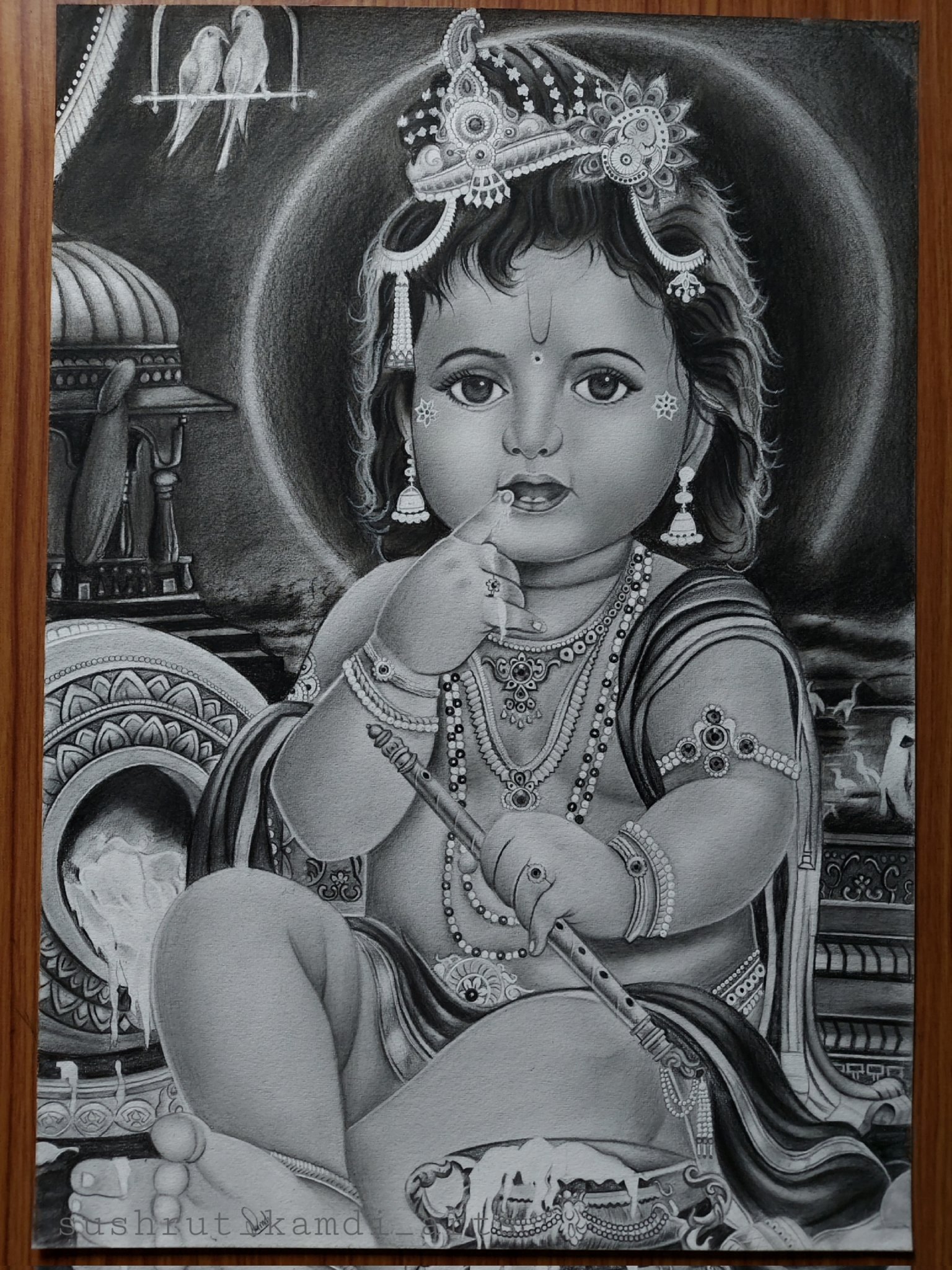 Sketch of Sri Krishna – India NCC