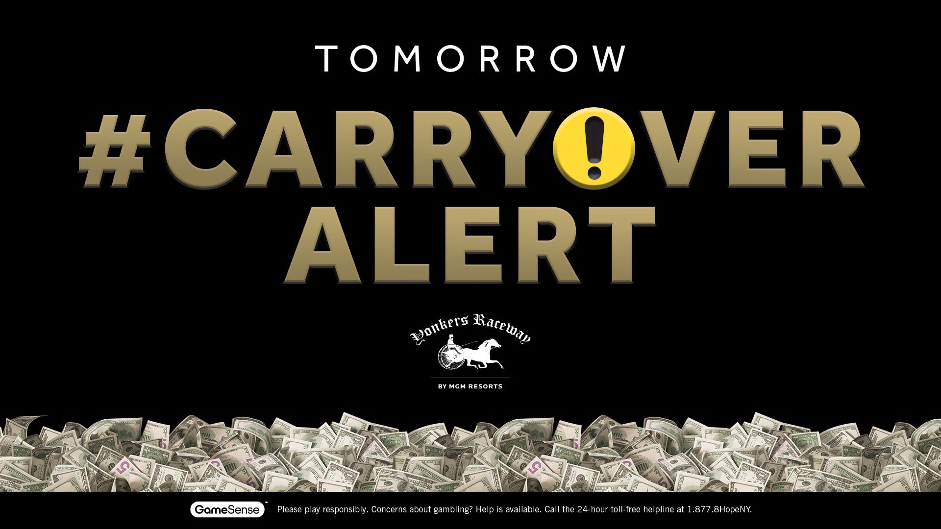 Yonkers Raceway on Twitter "There will also be a Pick5 (R5) carryover tomorrow night of 4,432