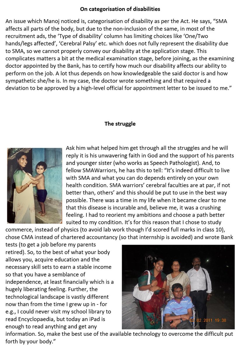 curesmaindia's tweet image. Today in this segment, read about #SMArtWarrior Manoj Mohan, the rare who learned to roar instead of giving up. He speaks about his workplace challenges &amp;amp; about the time he was born when awareness about #SMA was scarce. #inspirational #BattleAgainstSMA #SMAckSMA #GetInspired
