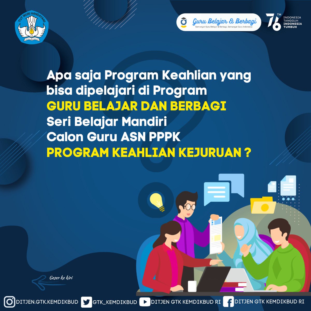 ditjen_gtkpg's tweet photo. #AyoGuruBelajar Seri Calon Guru ASN PPPK Program Keahlian Kejuruan telah dibuka pada tanggal 28 Juli 2021 yang lalu.
Apa saja Program Keahlian yang dibuka pada seri kali ini?
Kunjungi laman:
https://t.co/Tc6XSsMBQ4.
#MerdekaBelajar
#AyoGuruBelajar
#GuruASNPPPK
#GuruSMK https://t.co/7vY1iDr3aJ