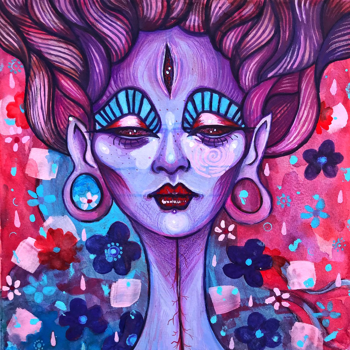 fictilia's tweet photo. Recent #watercolour #gouache results 💜 https://t.co/yw2J3xkuOf