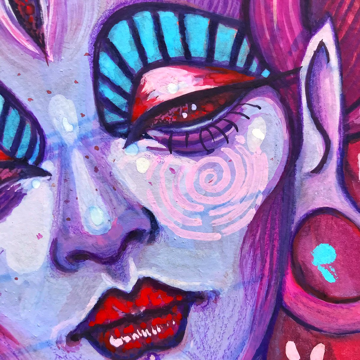 fictilia's tweet photo. Recent #watercolour #gouache results 💜 https://t.co/yw2J3xkuOf