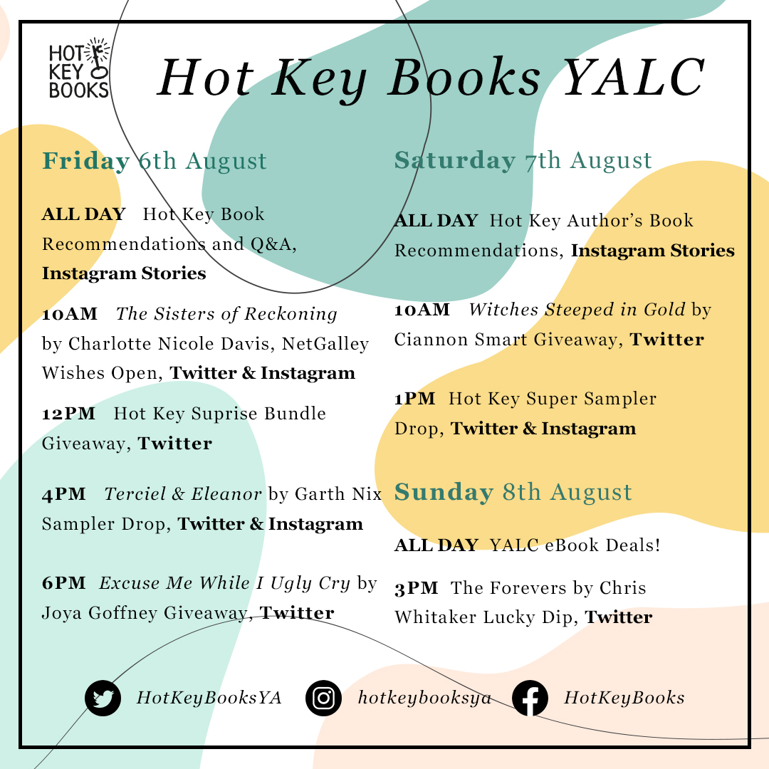 HotKeyBooks's tweet photo. It's #athomeYALC this weekend! 🎉 And we have some exciting things planned 🤩

Don't miss our amazing authors in brilliant YALC panels and workshops! ⏰ PLUS keep your eyes peeled for amazing #HotKeyBooks content and giveaways 👀

Check out our @yalc_uk schedules below  📆👇 https://t.co/BCezo6hDln