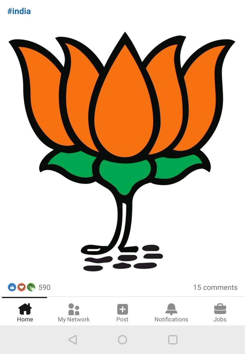 pournaa's tweet photo. Found this on @LinkedIn that too on a foreigner's profile!! Apparently, he feels this colour #Lotus symbolises #India it seems!! #Unbelievable https://t.co/XvpNjQwoSG