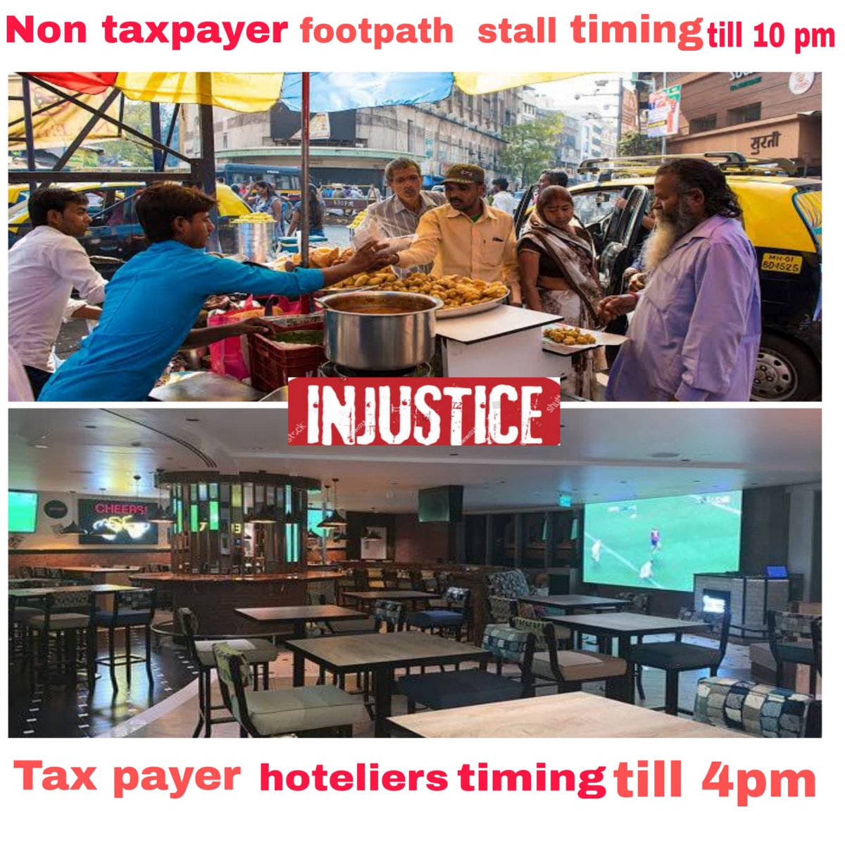 ssingapuri's tweet photo. Some injustice here @OfficeofUT .  Kindly allow restaurants to operate until 10Pm. Our industry is on the verge of collapse!!! https://t.co/C6pgEqASOu