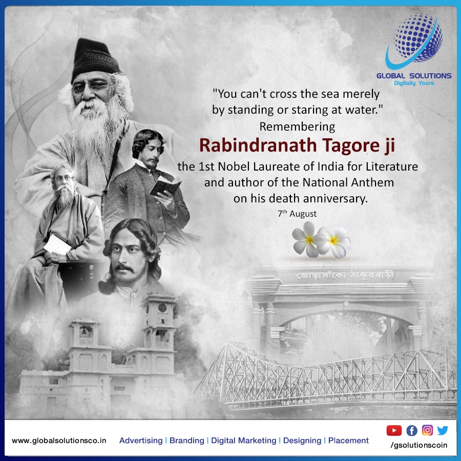 gsolutionscoin's tweet photo. Remembering Rabindranath Tagore the 1st Nobel laureate of India for literature and author of National Anthem on his death anniversary.

#RabindranathTagore #KobiGuru #Literature #India https://t.co/VjS3Jh04E9