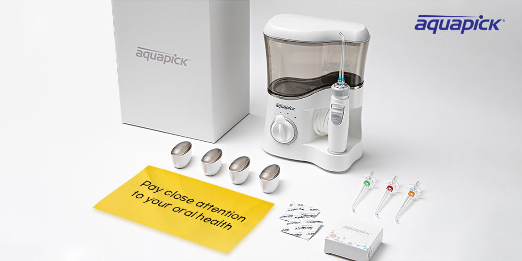 AquapickG's tweet photo. 📢AQUAPICK AQ-350 : Pay close attention to your oral health!

📍 The AQ-350 makes teeth and gum strong and healthy.
📍 Its powerful, 0.6mm, ultra-fine water stream pulsates 2,400 times per minute.

#dentalcare #waterflosser #teethcleaner #cleanmode #implants #braces https://t.co/2nZbxjLH8I