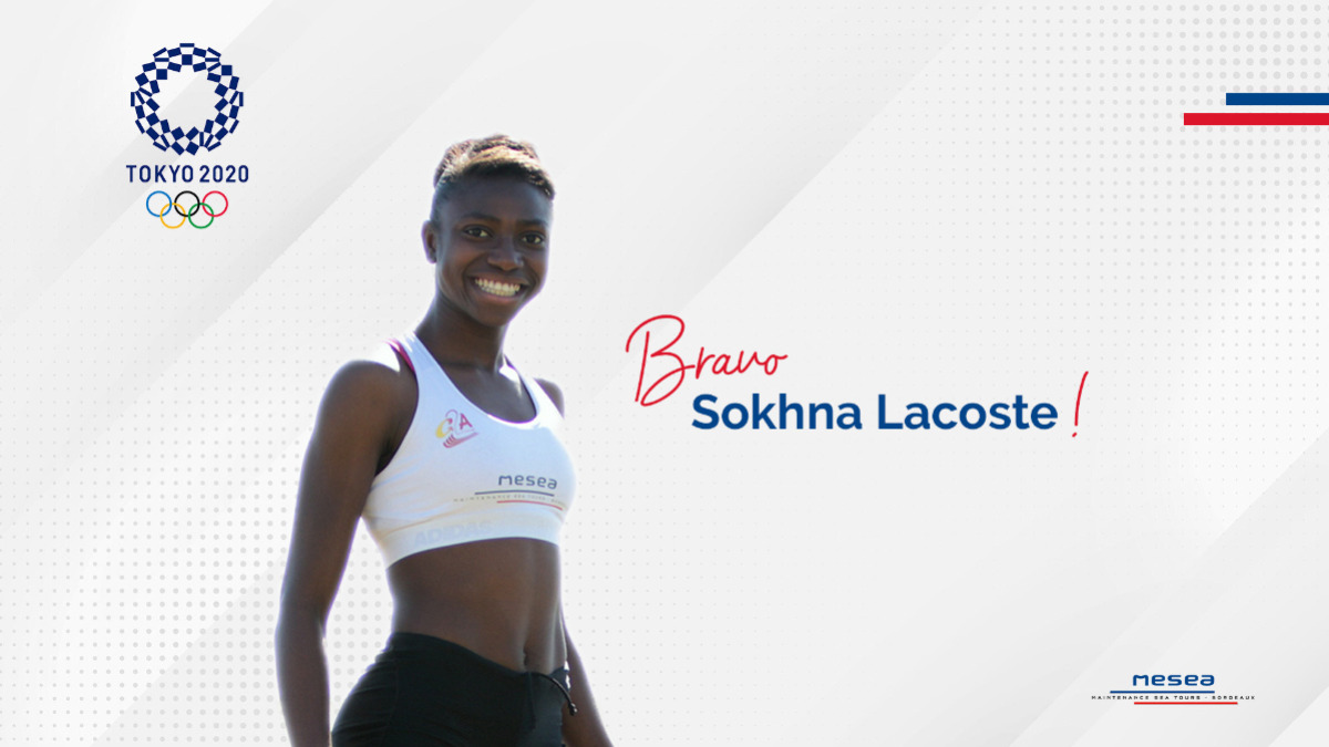 Depuis 2018, Mesea est fier de soutenir Sokhna Lacoste, qualifiée aux Jeux Olympiques de Tokyo, au sein de l'équipe de France du relais 4x400 mètres.
Un grand BRAVO pour cette participation et ce superbe chrono de 51'11 ! 

<a href="/FranceOlympique/">FranceOlympique</a> <a href="/Tokyo2020/">#Tokyo2020</a> @G2Angouleme   #Athletics