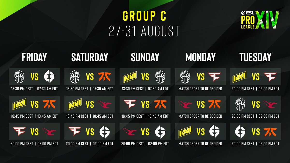 CSGOALEX's tweet photo. Nice to see we have some easy games to get some confidence before going up against the big boys, oh wait 

Jokes aside, I’m looking forward to our first games. It’ll be a good way to see where we are, can’t ask for a better test ! #alwaysfnatic https://t.co/3fKno6G5vU