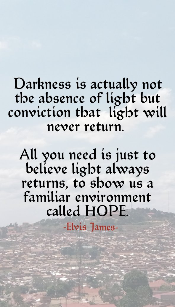 ElvisJames19's tweet photo. Hold on don't give up https://t.co/oKU1B1eYqY