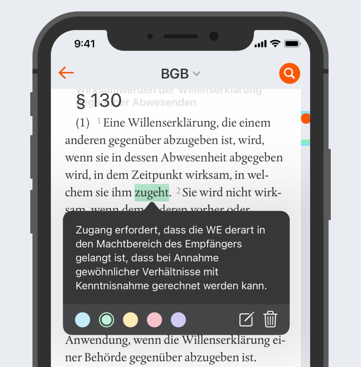 Neu in LX Gesetze 5.0:
Kommentieren im Gesetz: Schreibe eigene Anmerkungen zu Textstellen.

apps.apple.com/de/app/lx-gese…