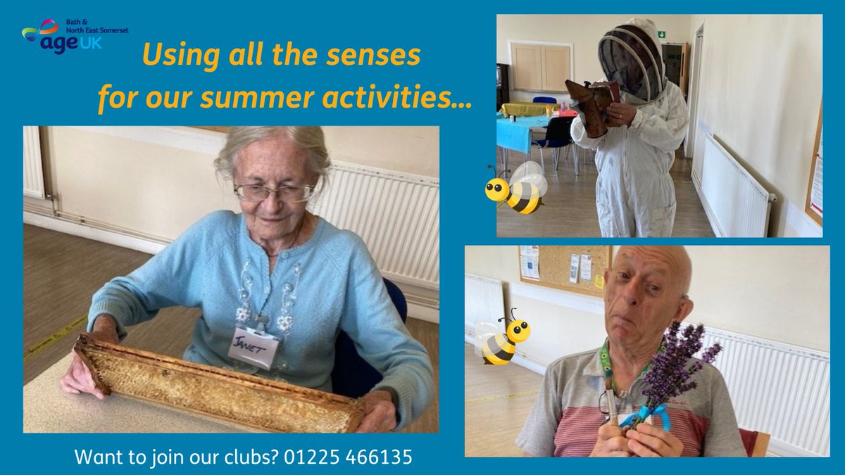 AgeUKBANES's tweet image. Touching honeycomb, crafting flowers, tasting strawberries and smelling herbs - we are using all the senses this summer!

We are starting new #Dementia Groups weekly across #MSN &amp;amp; #Bath call 01225 466135 @banesdaa @3sg @carerscentre1