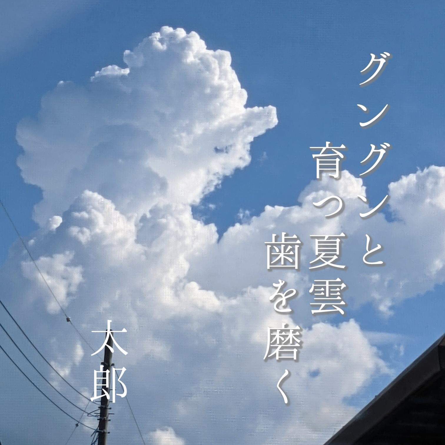 Taro Kunugi グングンと育つ夏雲歯を磨く 俳句 写真俳句 フォト俳句 英語俳句 夏の雲 歯磨き 連句は楽しい アルプス連句会 Taller And Taller Summer Clouds Growing I Brush My Teeth Haiku Haikuwithpics Summerclouds Toothbrushing