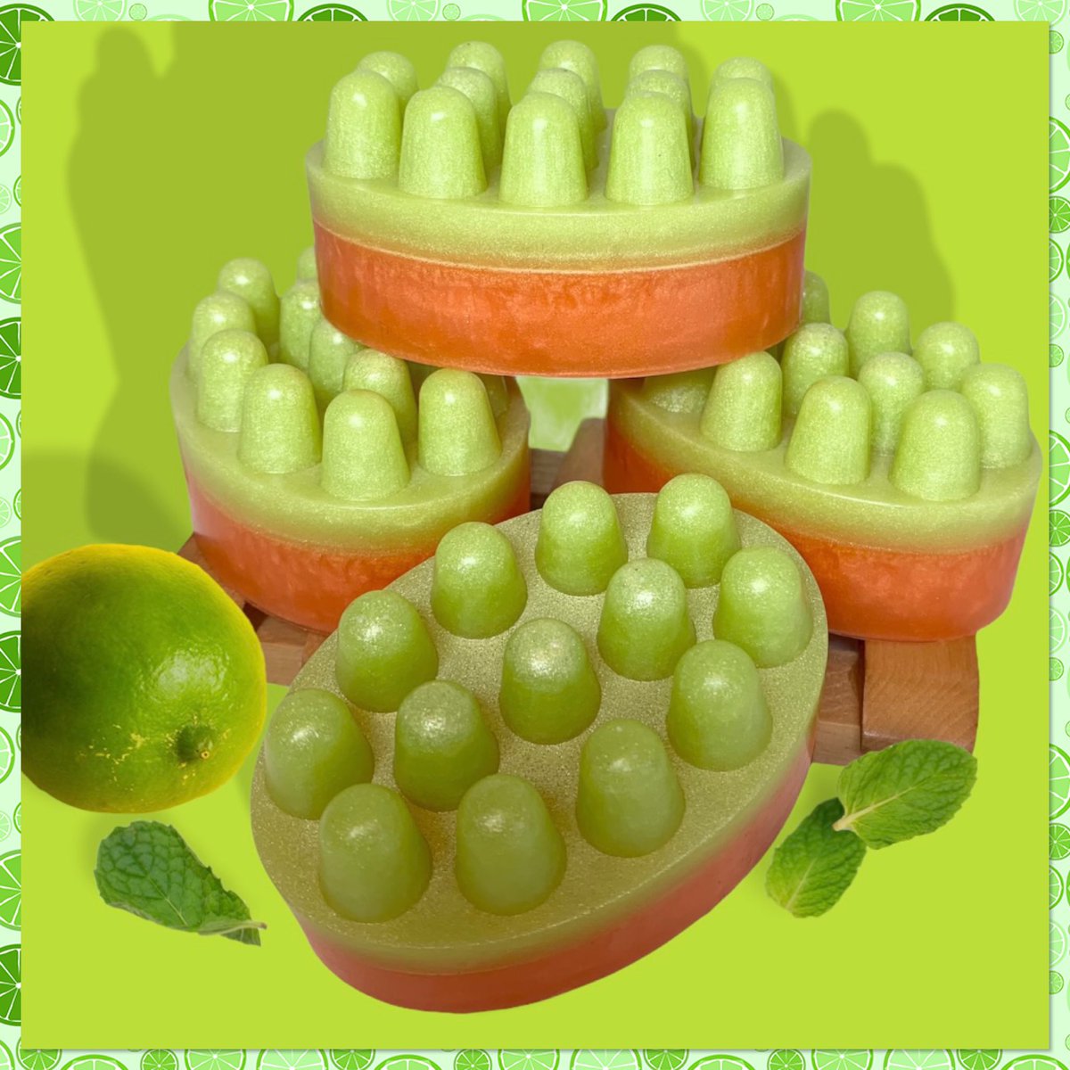 Citrus Delight Massage Soap Bars.A zesty refreshing fragrance with the added bonus of massaging your body as you wash.A great way to boost circulation.
#massage #soap #ecofriendly #plasticfree #handcrafted