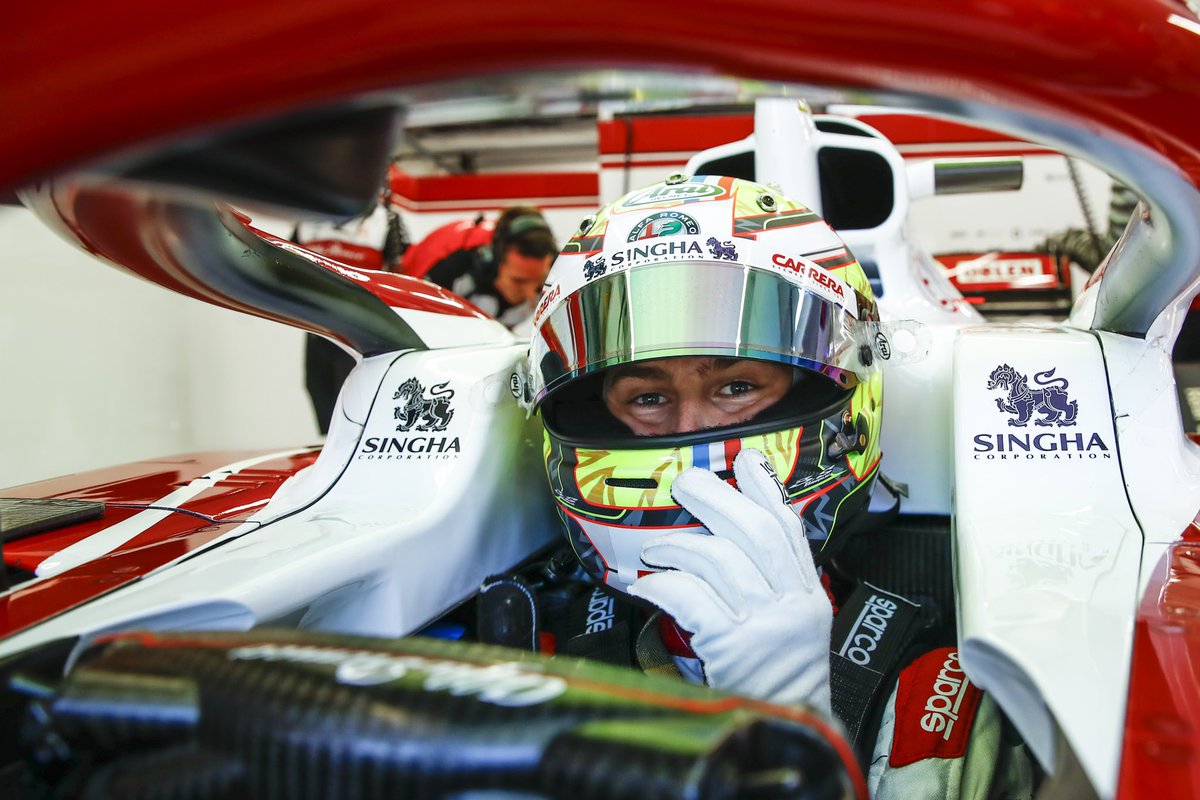 MatraxRacing's tweet photo. #F1 | @Formula2 race winner & 2020 #F3 runner-up @TPourchaire 🙋♂️ completed his first @F1 test. The 17-year-old French pilot 🇫🇷 drove a 2019 @alfaromeoracing #C38 🏎️ at the @HungaroringF1 🇭🇺 on Wednesday. #TP11
📸 Alfa Romeo Racing https://t.co/ZBGChiiQbe