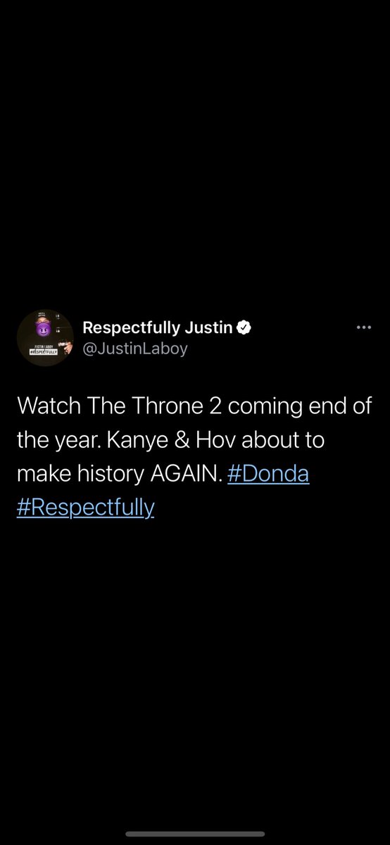XXL's tweet photo. WATCH THE THRONE 2 END OF THE YEAR?! 🤯 #DONDA https://t.co/zFUJl5oe4o