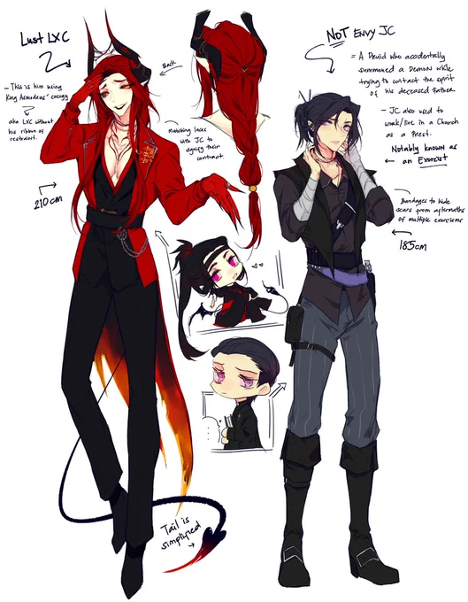 xicheng // sds' derivative au (⚠️not following main au)
- ( begins not shortly after the war of hell that split the entire continent )

1. basically jc summoned a ruler of hell as his supernatural bodyguard
2. lxc answered the ritual while still looking for envy jc's whereabouts 