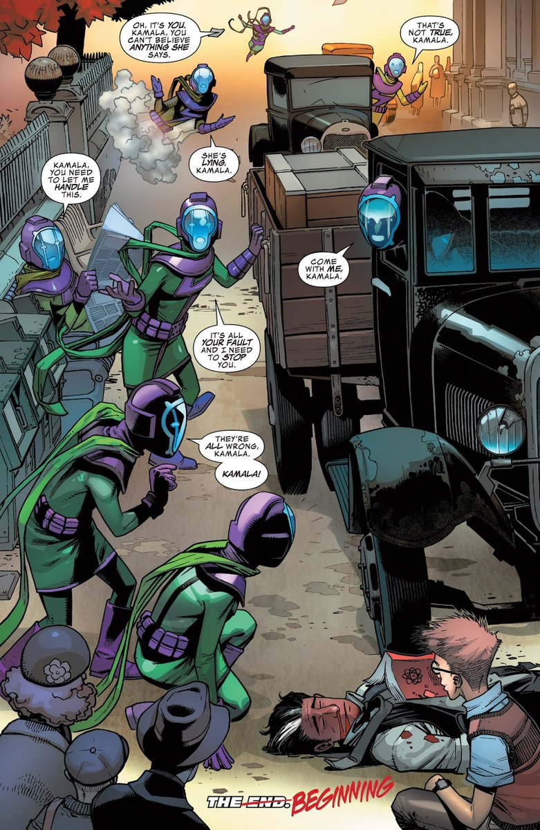 AdamThanosPod's tweet photo. Time travel can be tricky unless you're a master like Kamala #Kang! #Marvel #InfinityWars #InfinityWarps #ChrisHastings #KevWalker #DavidCuriel #CoryPetit #MsMarvel #KamalaKhan https://t.co/IOdXglN1Nr