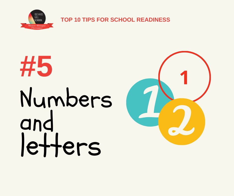 Tip #5 - Most children from the age of 4 should be able to count to 10 and sing the alphabet, but can they recognise numbers and letters when out of context? Help your child engage with the world around them by reinforcing number and letter recognition when out and about.