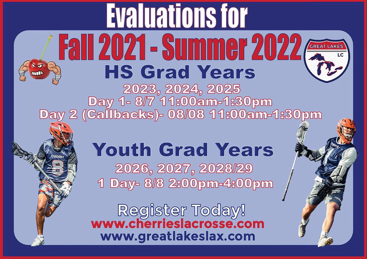 juiced_cherries's tweet photo. Show up and show out! Have goals of playing beyond HS? Nobody in the Mitten does it better than 🍒 and @GreatLakes_LC  @coachgarland1 @13MileLax https://t.co/iHKT9NuYHq