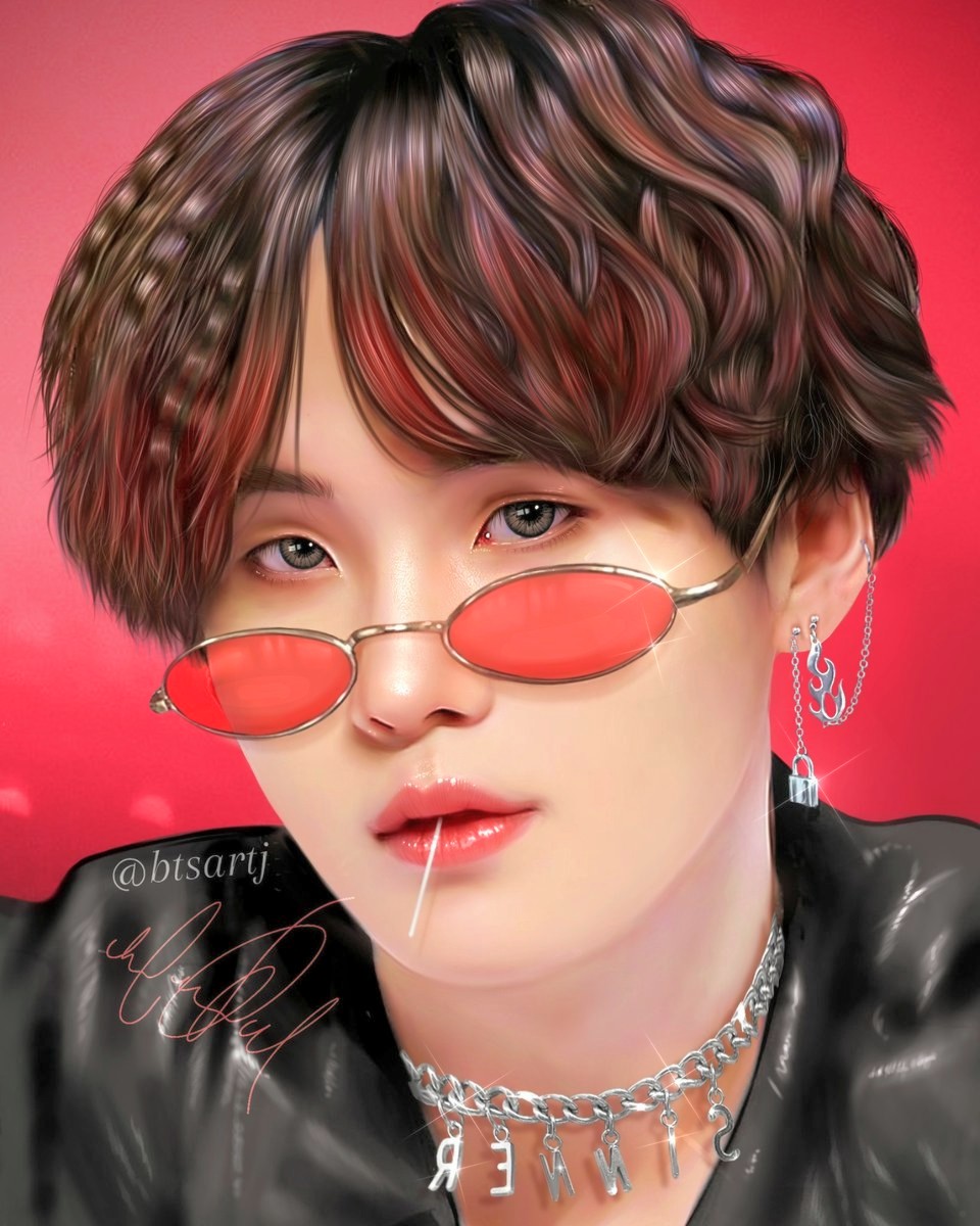 PinkNariah01's tweet photo. YOONGI 😍 
#btsfanart https://t.co/78SU3oM90m