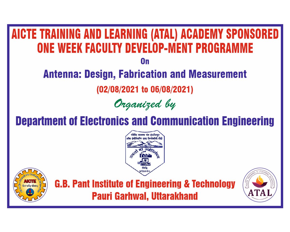 gbpietpauri's tweet photo. #ATALAcademySponsored
#1weekFDP
On
#Antenna_Design_Fabrication_and_Measurement
Organized by
#ECEDepartment
#Day5Session1
9am to 11am
by
#MrGauravVerma
on the topic
#Antenna_Fabrication
Coordinators
@DrAKGautam
#AjayKumar
#SandeepRana
#RishiRajSingh https://t.co/3PU2RD50c7
