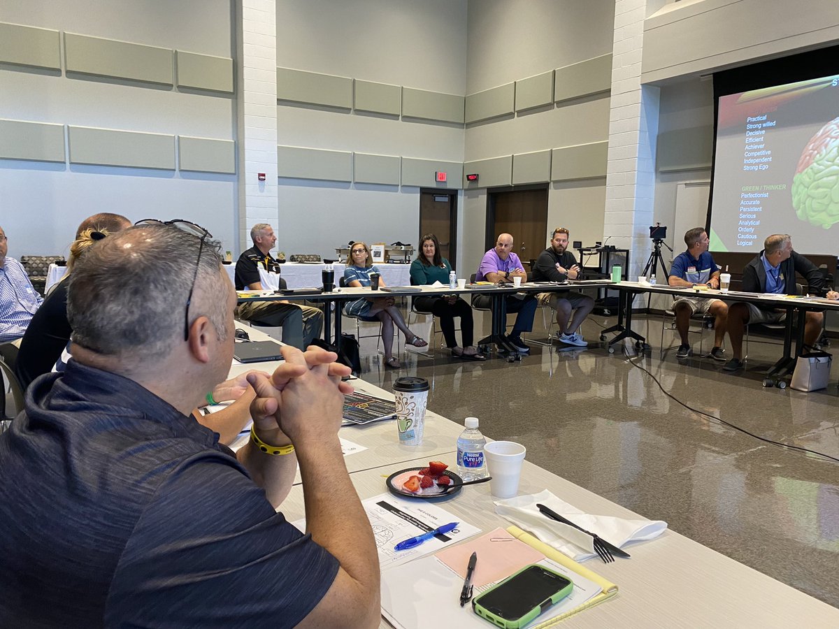 GhilaniMike's tweet photo. TY to @DonMartinIU1 @JennyLentIU1 @AlyssaMooreIU1 for spending the morning with our leadership team and helping us better understand how our personality types affect us when we work as teams through e colors. Both enlightening and fun.  #WJHSleadershipretreat2021 https://t.co/HFxx50rHCs