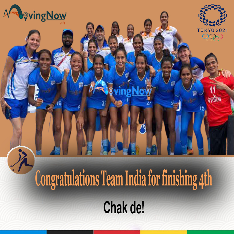 Movingnow_in's tweet photo. Team India finishes 4th in women’s #hockey at #Tokyo Olympics.

Medal or not, you made us all proud with your fighting Spirit. Well played Champions !

#Tokyo2021 #Olympics #FieldHockey https://t.co/RMiW87wKRt