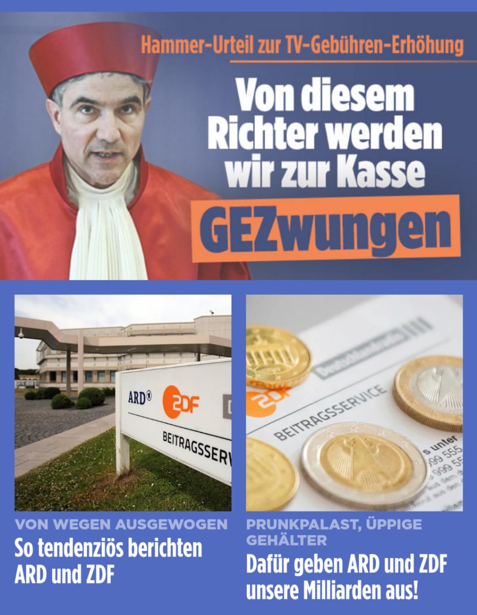 jochenknecht's tweet photo. Ach, ist heute ein Reichsbürger bei der BILD Gast-Chefredakteur? 🤬 Und ja, man kann immer darüber diskutieren, ob bei ARD/ZDF alles richtig läuft. Aber das ist widerlicher Boulevard-Dreck. #bildfail #Rundfunkgebuehren https://t.co/JIjMjUMTR8