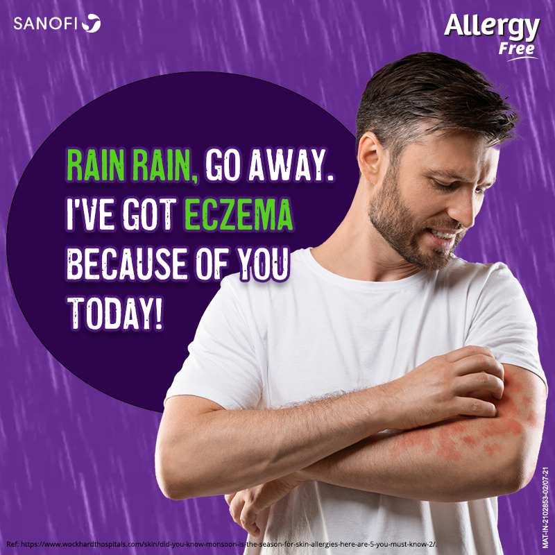 Symptoms of eczema are quite common during monsoons given the sudden change in temperature and skin sensitivity.
These symptoms can mostly be found in lower legs, hands or feet.
Learn more: allergyfree.co.in/.../skin-aller… 
#AllergyFree