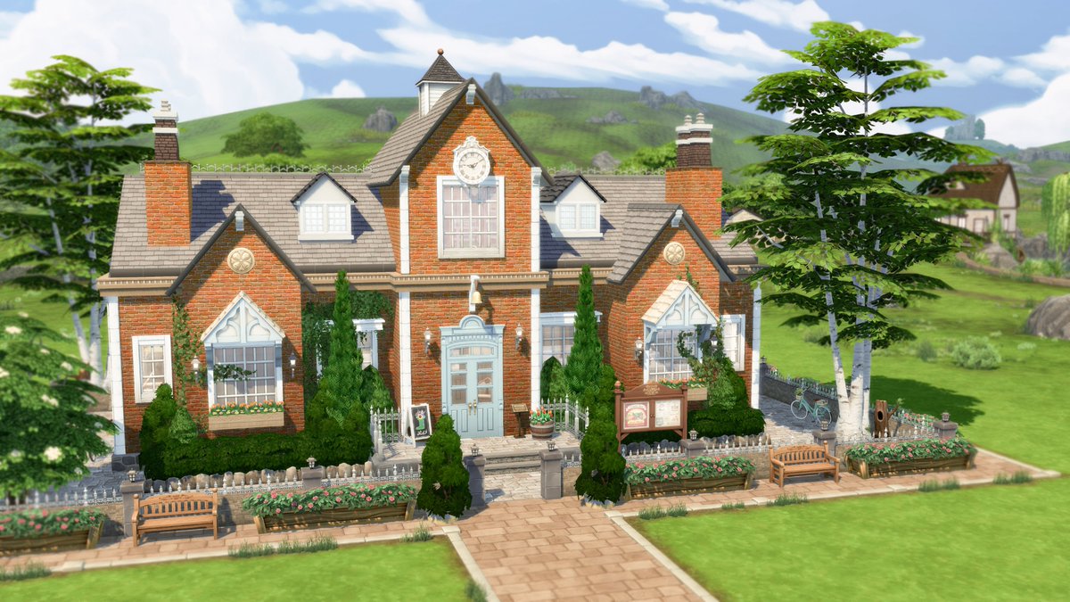 Finchwick village hall (formerly a school house).
Gallery ID: PixelNest
#Sims4 #Sims4CottageLiving #ShowUsYourBuilds