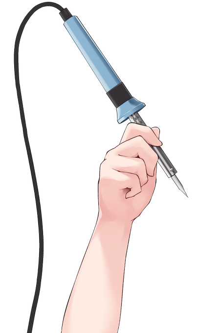 これはVtuberさん用のはんだごてを持っている手です 