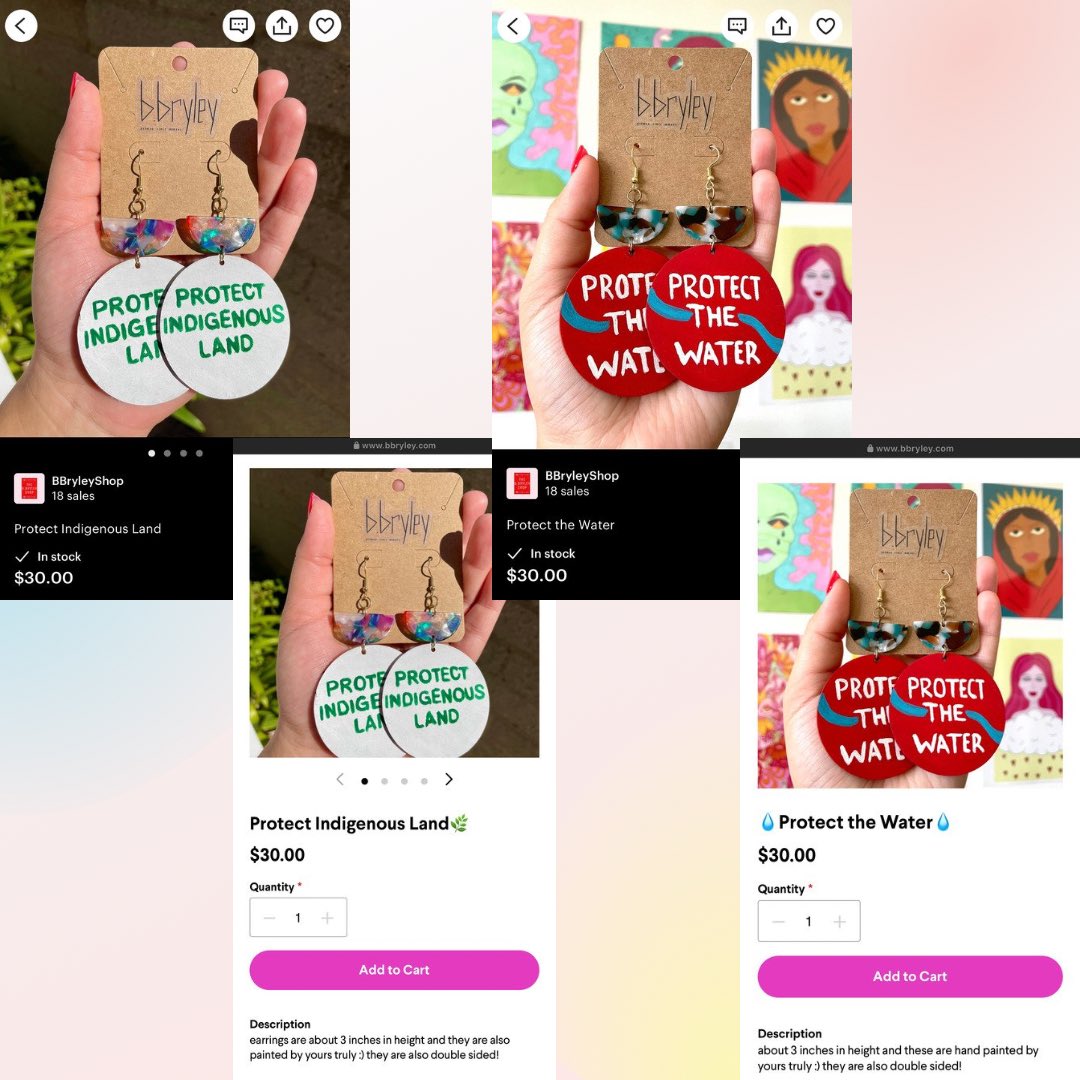 anabell_bbryley's tweet image. New Earrings! #StopLine3 #StopLine3Pipeline #landback #IndigenousRights 
bbryley.com