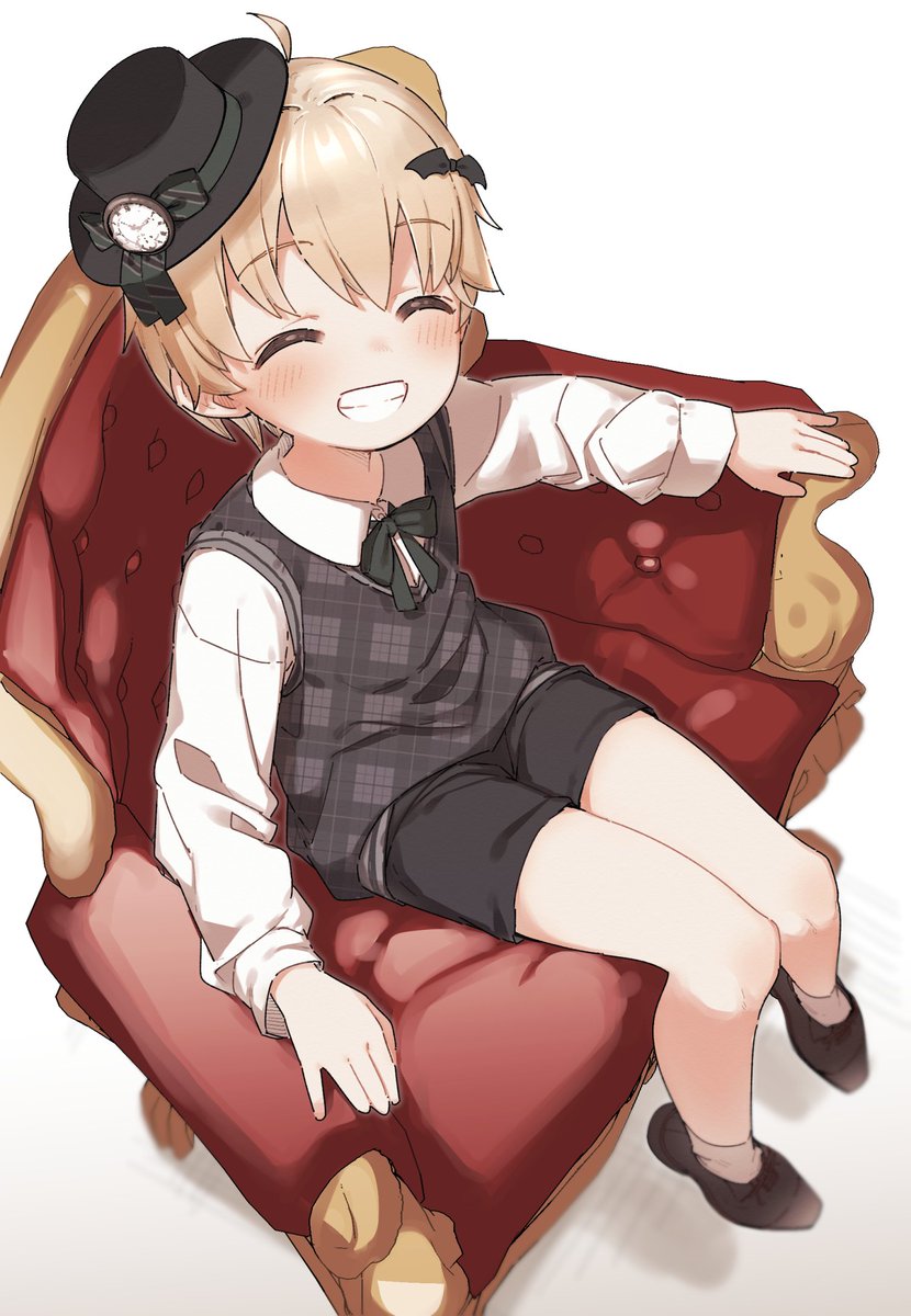 「[Skeb] 王様の椅子に乗った可愛い少年 」|日下氏(ゆっきー)のイラスト