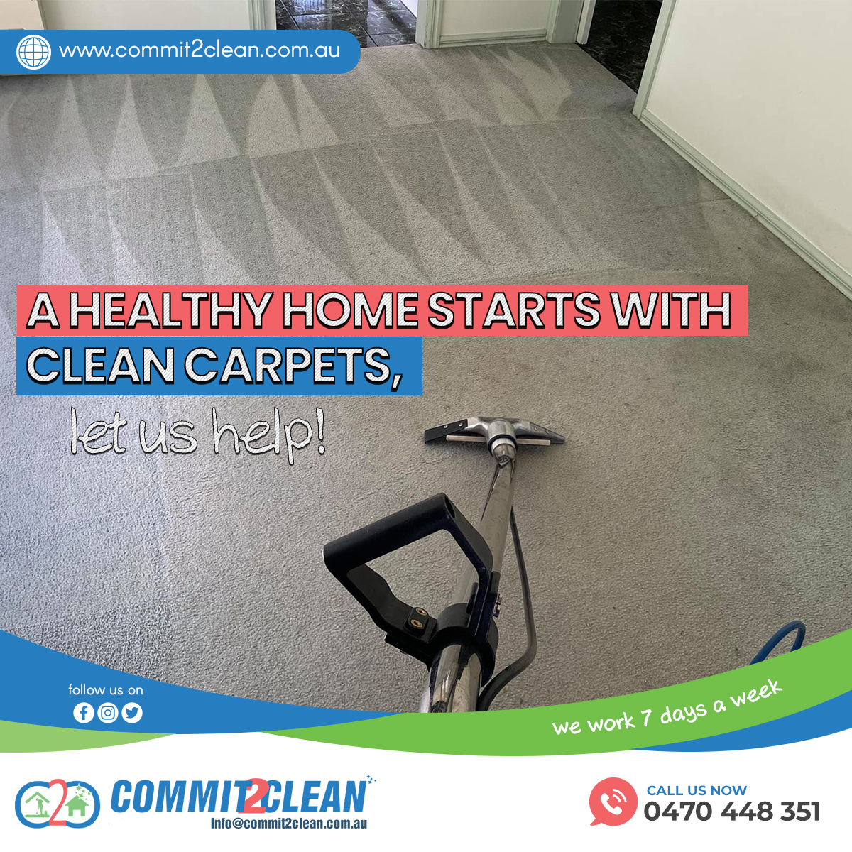 commit_2clean's tweet image. Eliminate Dust, Dirt &amp;amp; Bacteria with #Commit2Clean&apos;s TOP-QUALITY #CleaningServices! ✨

✅ Deep #CleaningCarpets
✅ Leather &amp;amp; Fabric Upholstery Cleaning
✅ #UpholsteryCleaning
✅ Pet Stain specialists
✅ #Deodorizing, #Disinfecting &amp;amp; #Sanitizing

let us help! 😁👇
📲 0470 448 351