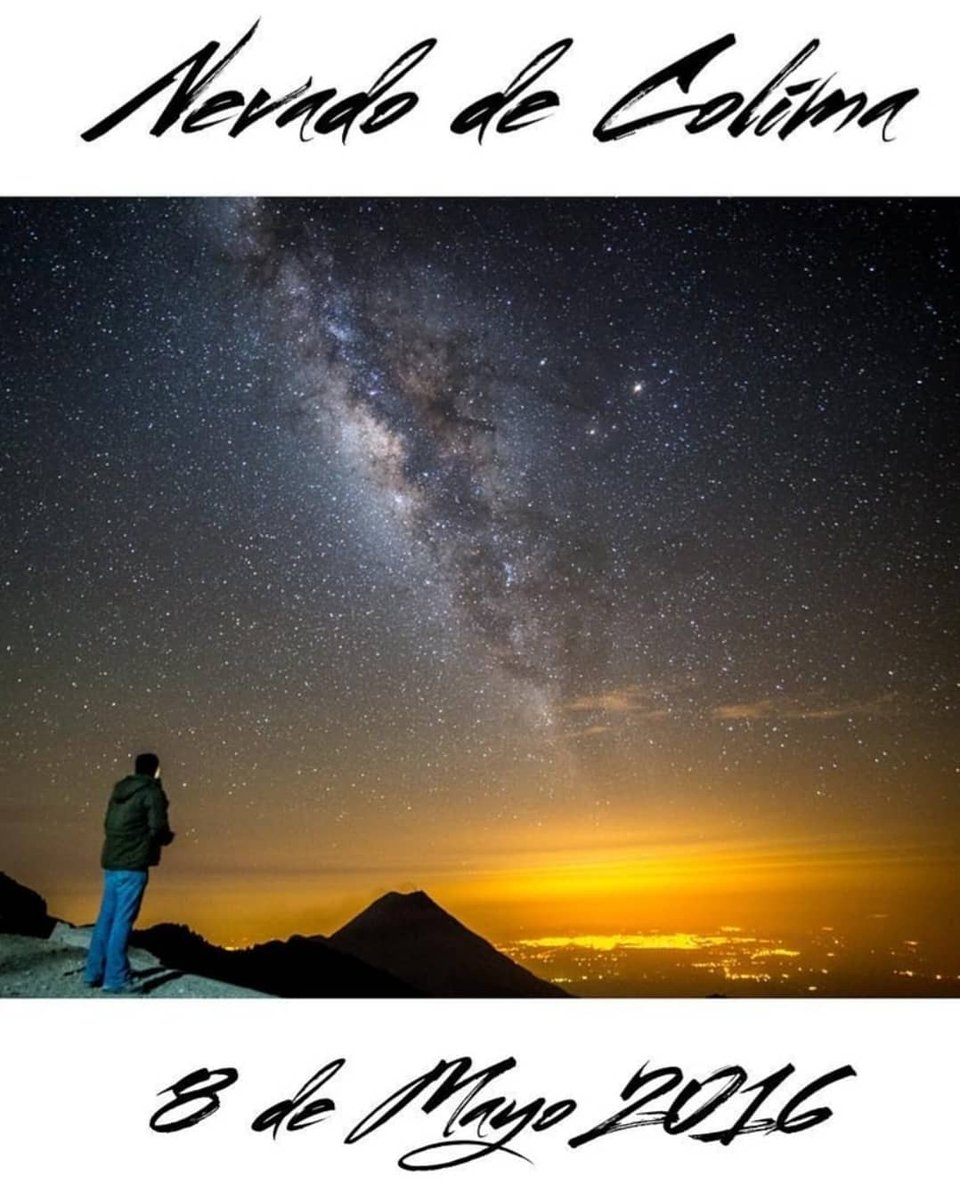 VolcanoColima's tweet photo. Via láctea &amp; Volcán de Colima
Fotografía @cvillic 
#VolcandeColima #volcanopictures #volcan #Volcano #colima #jalisco #Mexico #volcanocolima #milkyway #vialactea #volcanesdemexico https://t.co/9VBCGSWfYv