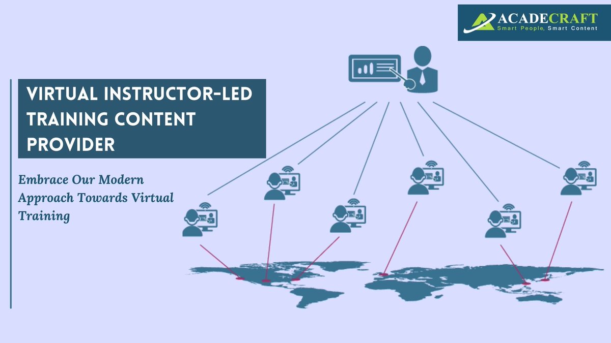 Acadecraft_Inc's tweet photo. Looking for a reputed #VirtualInstructor-led Training Content Provider? We create a simulation of a traditional classroom in an immersive way. Our #SMEs and Virtual Instructors offer real-time training to your employees/learners. https://t.co/6smuq2MPfa #Acadecraft #USA https://t.co/3INtN1PLpG