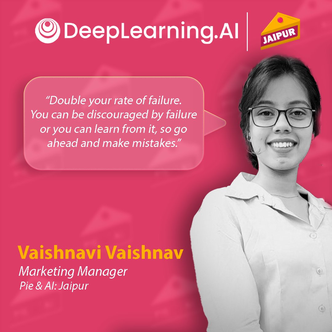 pieai_jaipur's tweet photo. • Akash Singh - On-site Coordinator
• Vaishnavi Vaishnav - Marketing Manager
• Harshit Sharma - Design Manager
• Mitali Agrawal - Sponsorship Manager

#learning #ai #marketing #artificialintelligence  #technology #team #community #deeplearningai #student  #pieandai #jaipur https://t.co/b8Qptkm6ur