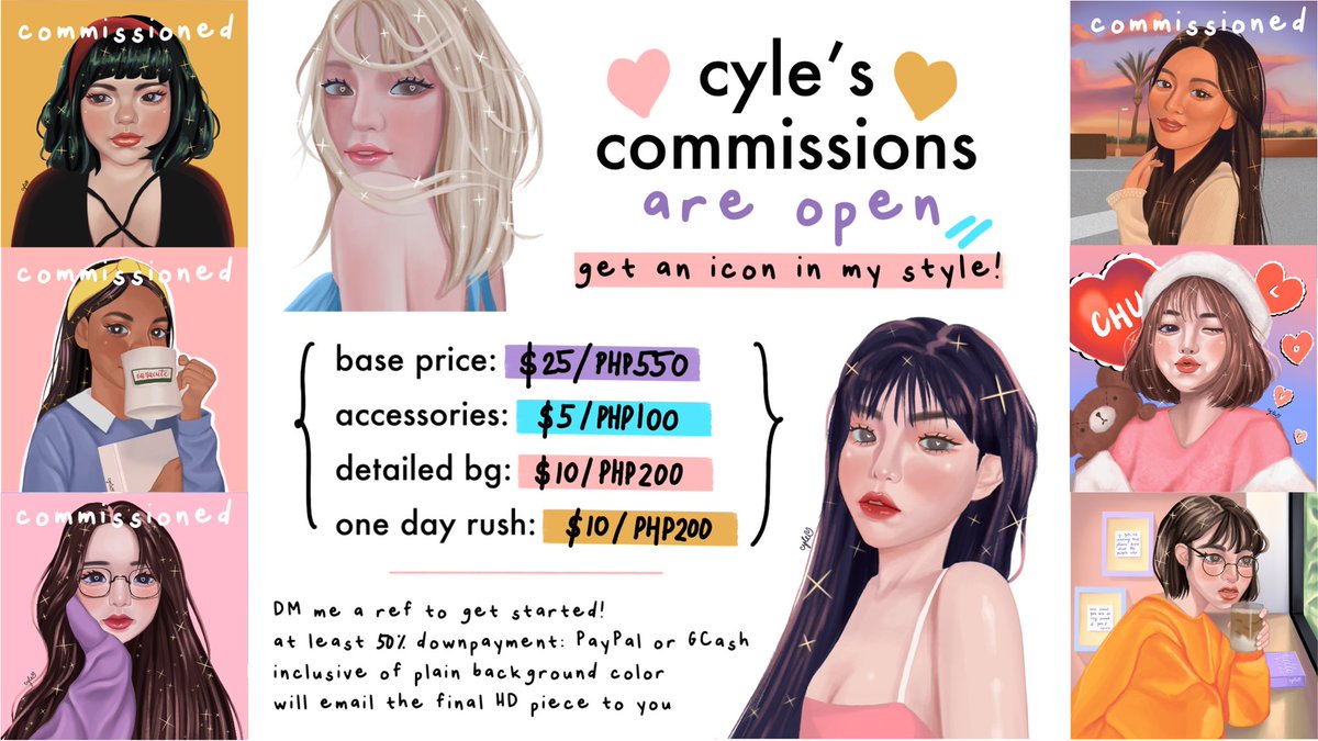 ♥︎ any support appreciated ♥︎

hiya! I’m open for portrait/icon commissions; I can draw you/someone you know/your OC (*´꒳`*)

if you’d like to just support me, please do consider donating to my ko-fi, it will mean so much🥺💕
*･゜ﾟ･*:. ko-fi.com/cylebunny .:*･゜ﾟ･*