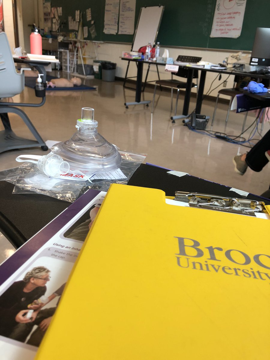 Spent the last two days in <a href="/redcrosscanada/">Canadian Red Cross</a> First Aid training at <a href="/YukonUniversity/">Yukon University</a>.
Busted out my good ol’ reliable <a href="/BrockUniversity/">Brock University</a> folder I bought in first year (2008), which sparked a lot of Ontario talk over the break. Made me miss my BrockU days!