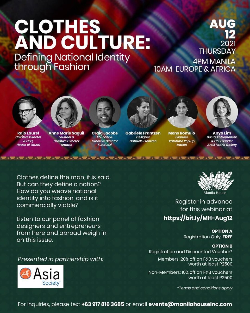 𝗦𝗔𝗩𝗘 𝗧𝗛𝗘 𝗗𝗔𝗧𝗘 - 𝗧𝗛𝗨 | 𝗔𝗨𝗚 𝟭𝟮 | 𝟰𝗣𝗠
CLOTHES &amp; CULTURE: Defining National Identity Through Fashion

Register in advance for this webinar at  bit.ly/MH-Aug12
